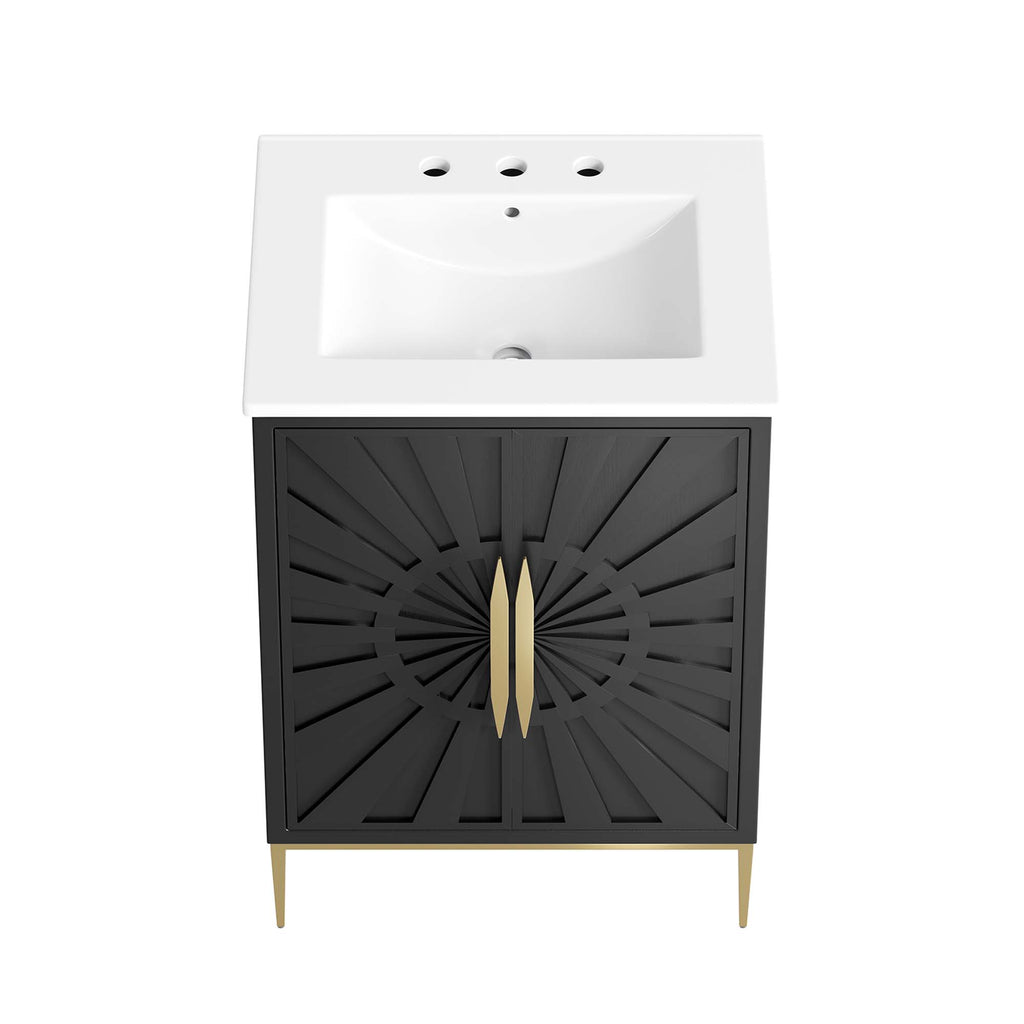 Awaken 24" Bathroom Vanity - White Black (Vanity)