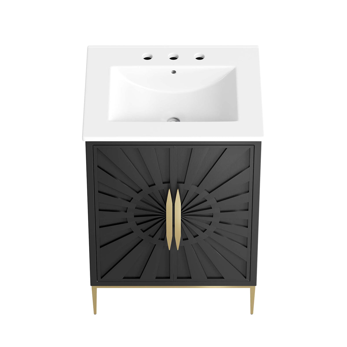 Awaken 24" Bathroom Vanity - White Black (Vanity)