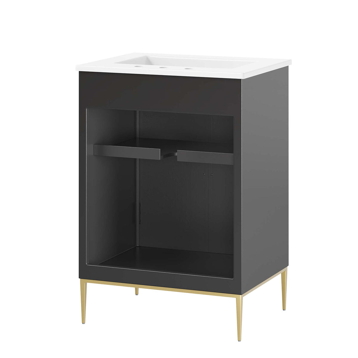 Awaken 24" Bathroom Vanity - White Black (Vanity)