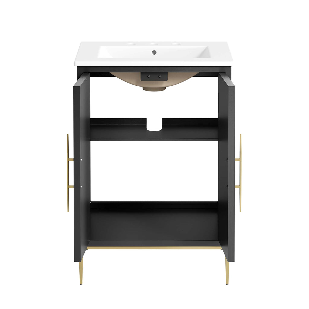 Awaken 24" Bathroom Vanity - White Black (Vanity)