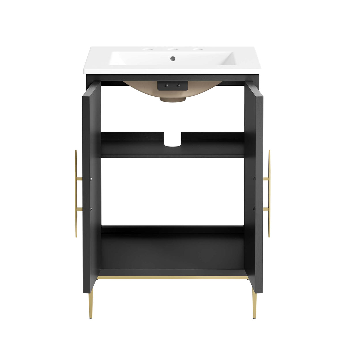 Awaken 24" Bathroom Vanity - White Black (Vanity)