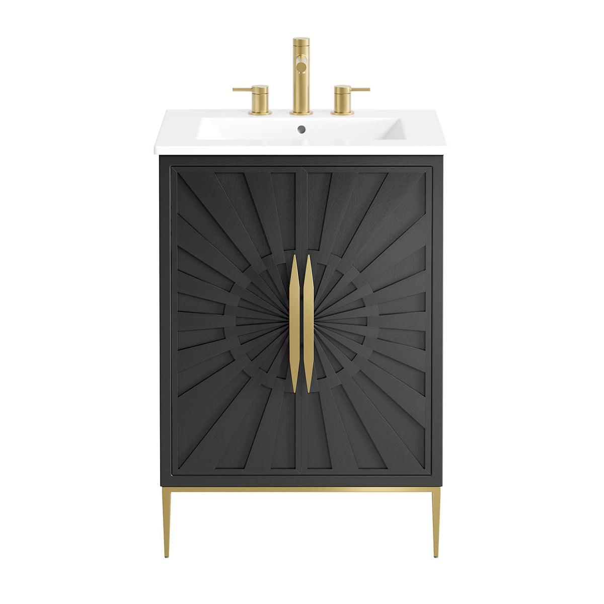 Awaken 24" Bathroom Vanity - White Black (Vanity)