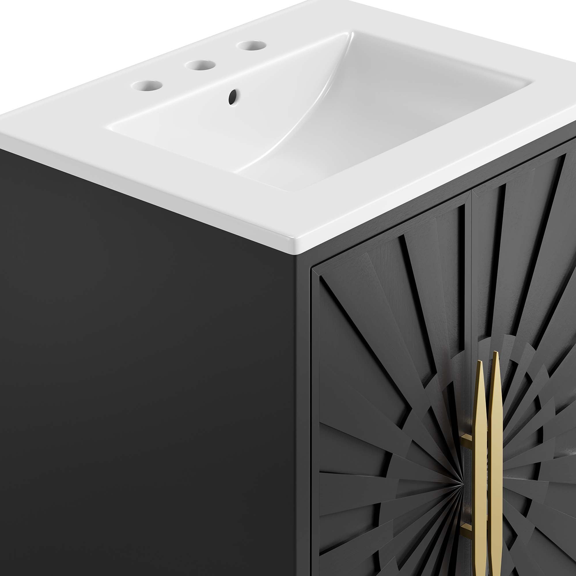 Awaken 24" Bathroom Vanity - White Black (Vanity)