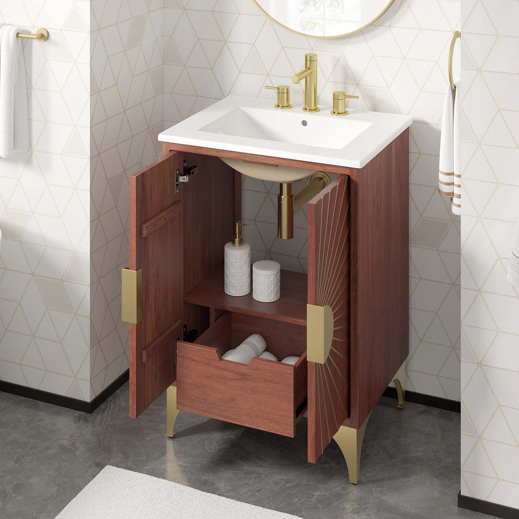 Daylight 24" Bathroom Vanity - White Walnut