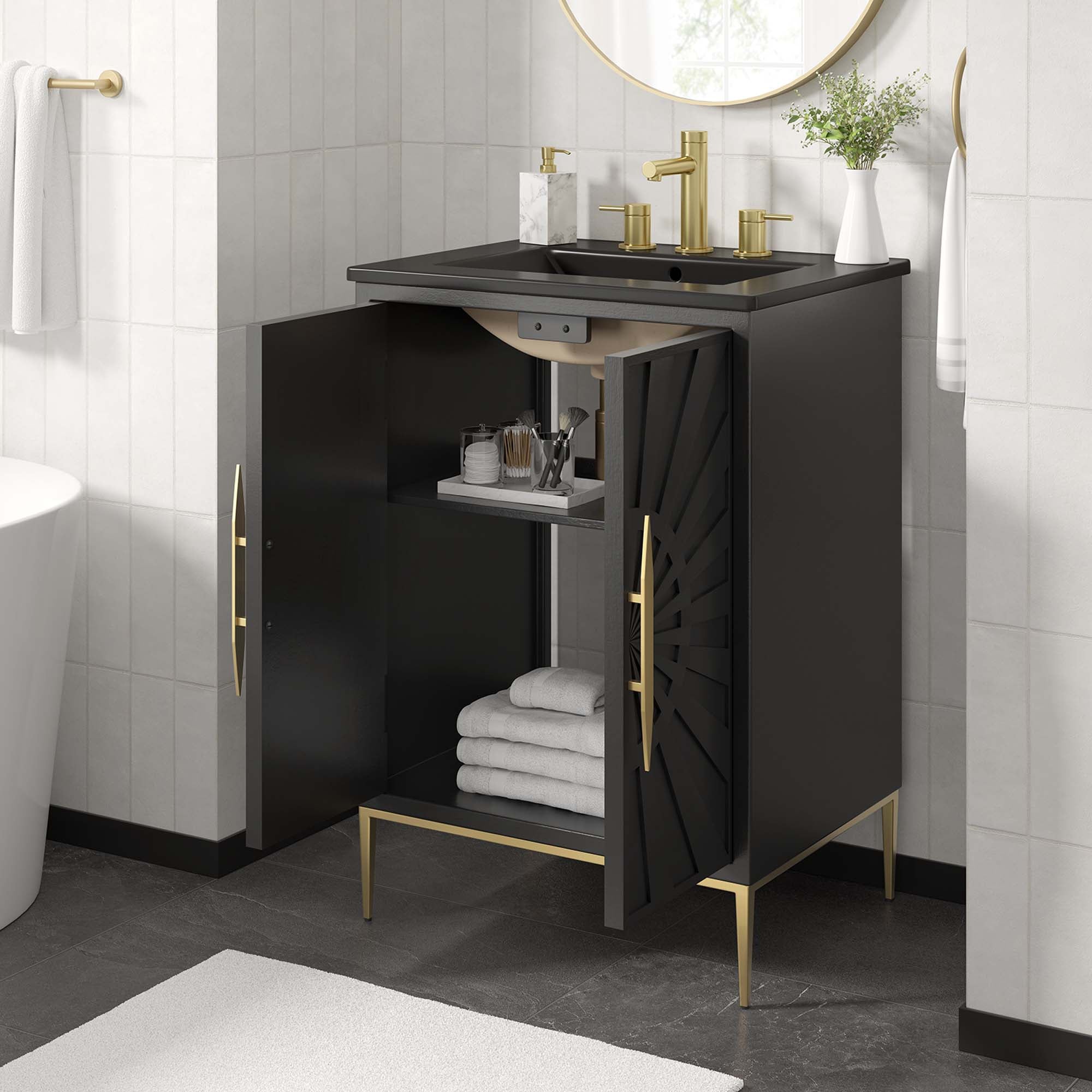 Awaken 24" Bathroom Vanity - Black Black