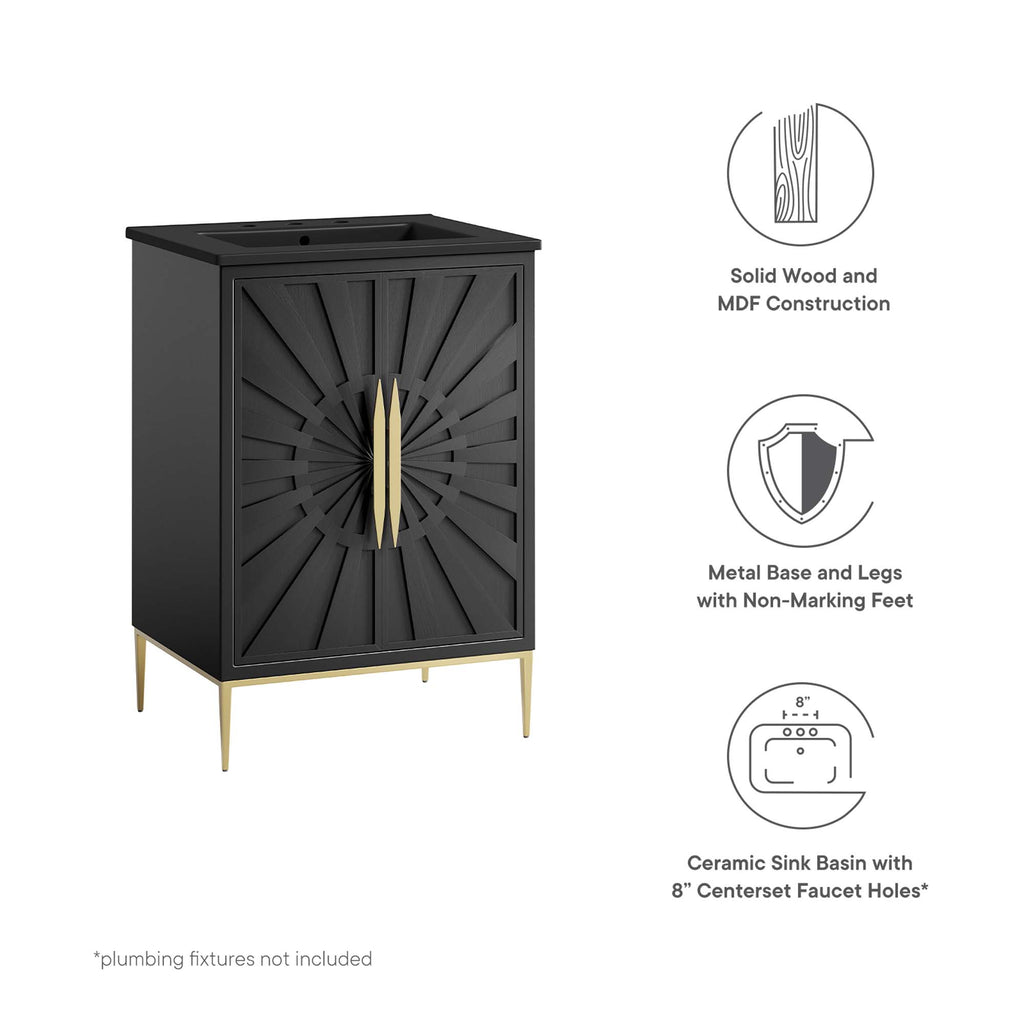 Awaken 24" Bathroom Vanity - Black Black