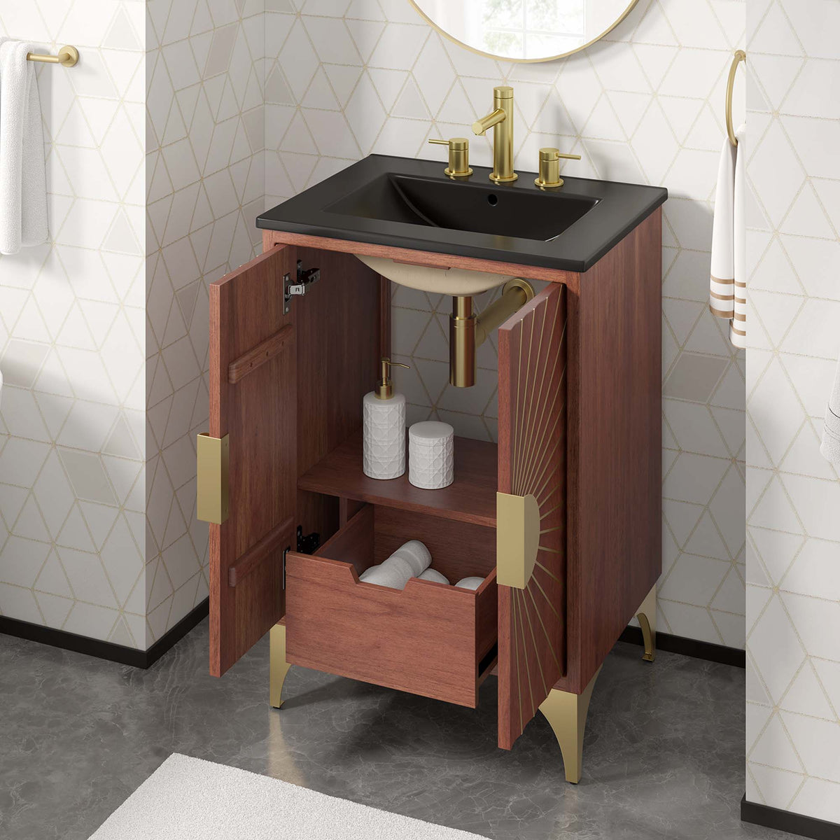 Daylight 24" Bathroom Vanity - Black Walnut