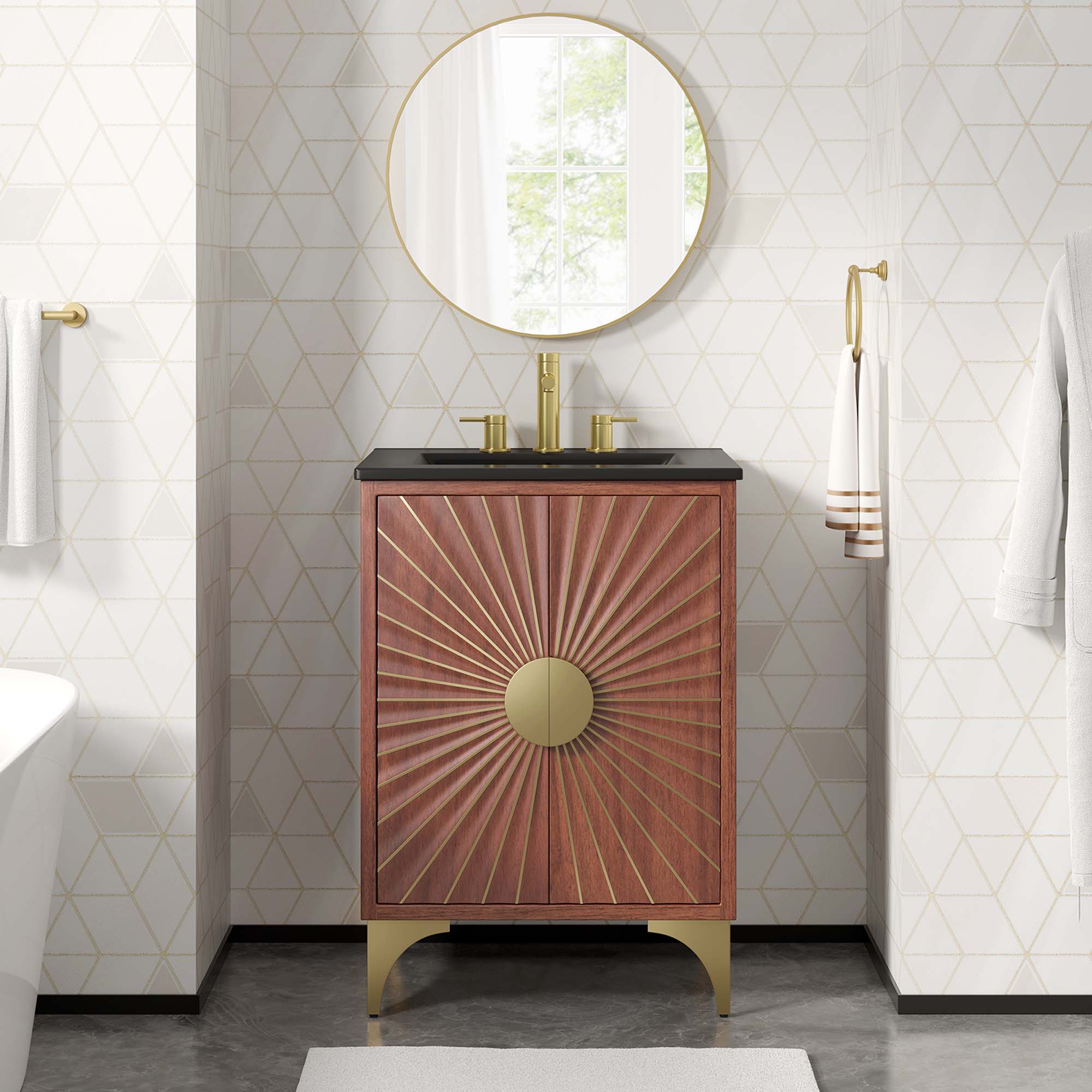 Daylight 24" Bathroom Vanity - Black Walnut
