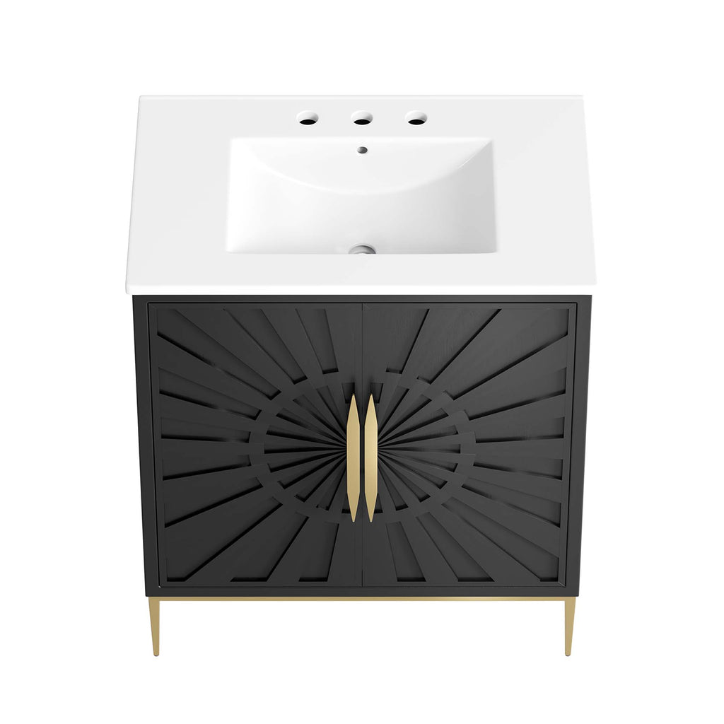 Awaken 30" Bathroom Vanity - White Black
