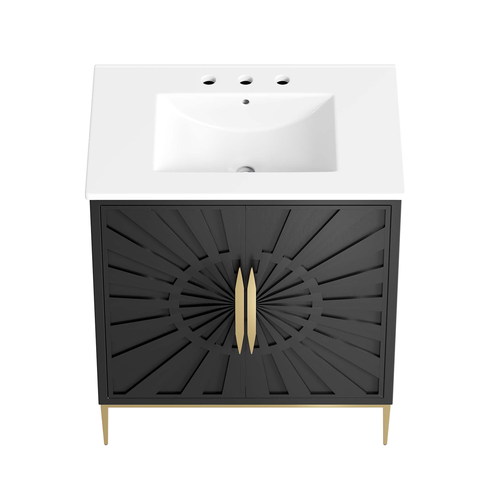 Awaken 30" Bathroom Vanity - White Black