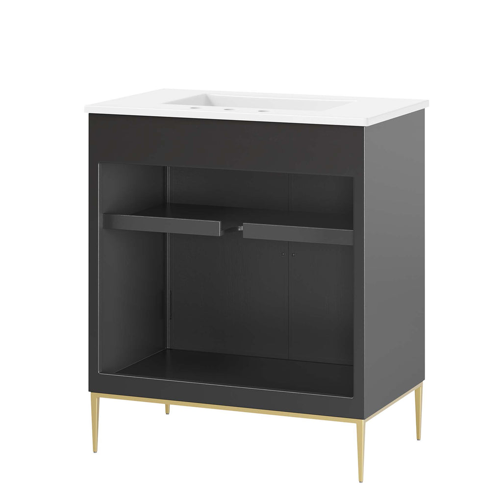 Awaken 30" Bathroom Vanity - White Black