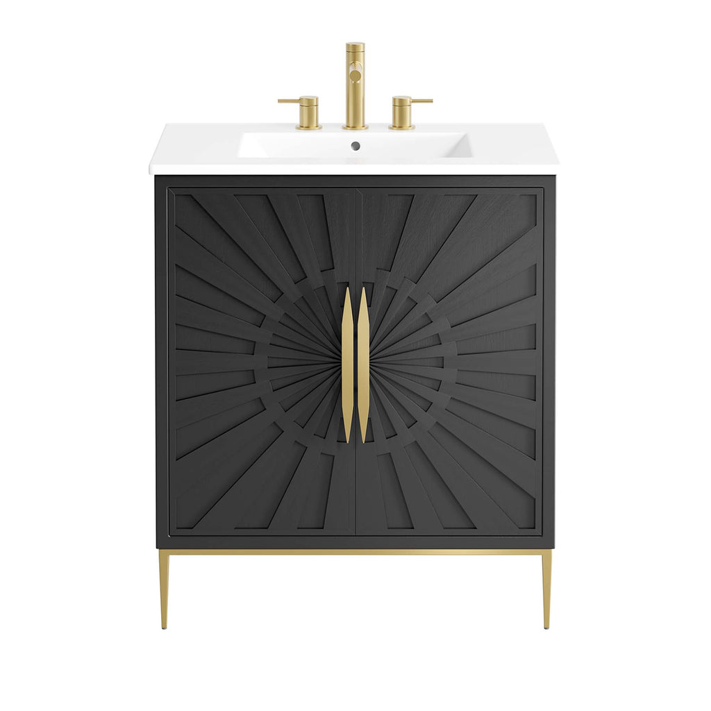 Awaken 30" Bathroom Vanity - White Black