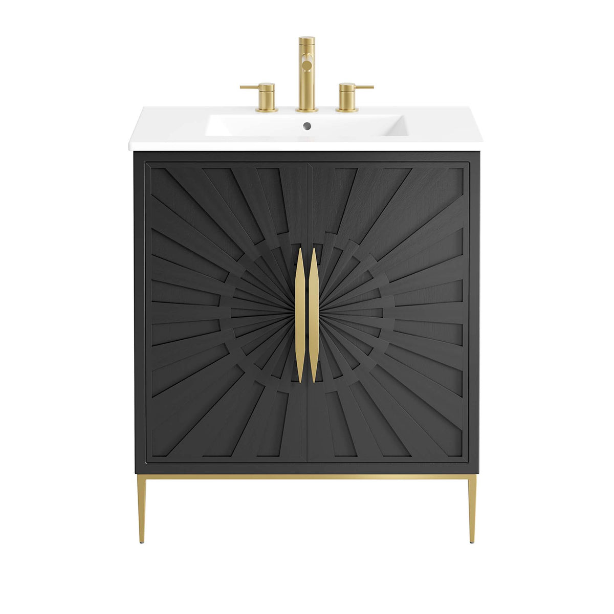Awaken 30" Bathroom Vanity - White Black