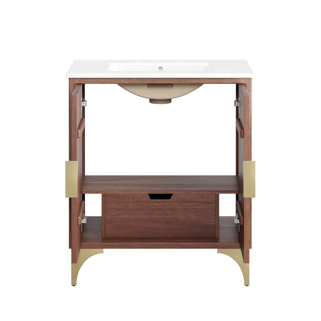 Daylight 30" Bathroom Vanity - White Walnut