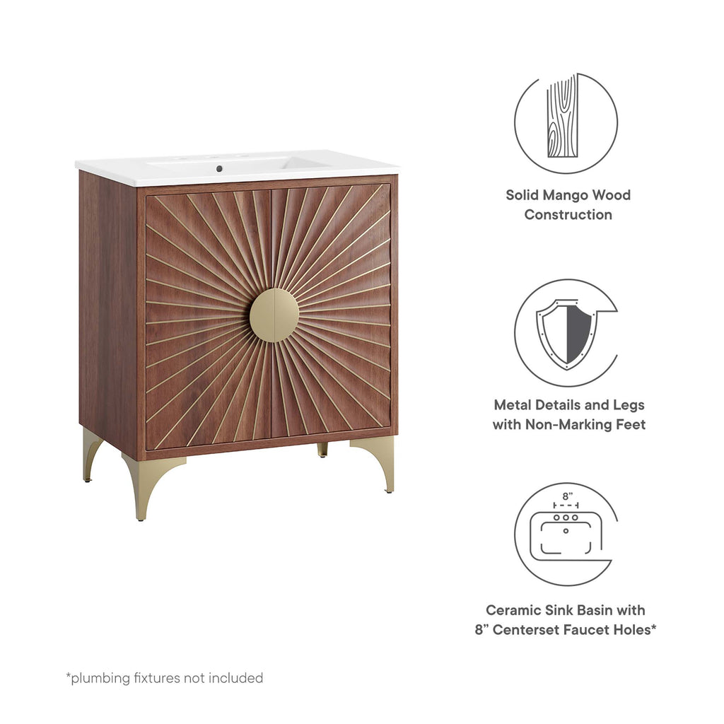 Daylight 30" Bathroom Vanity - White Walnut