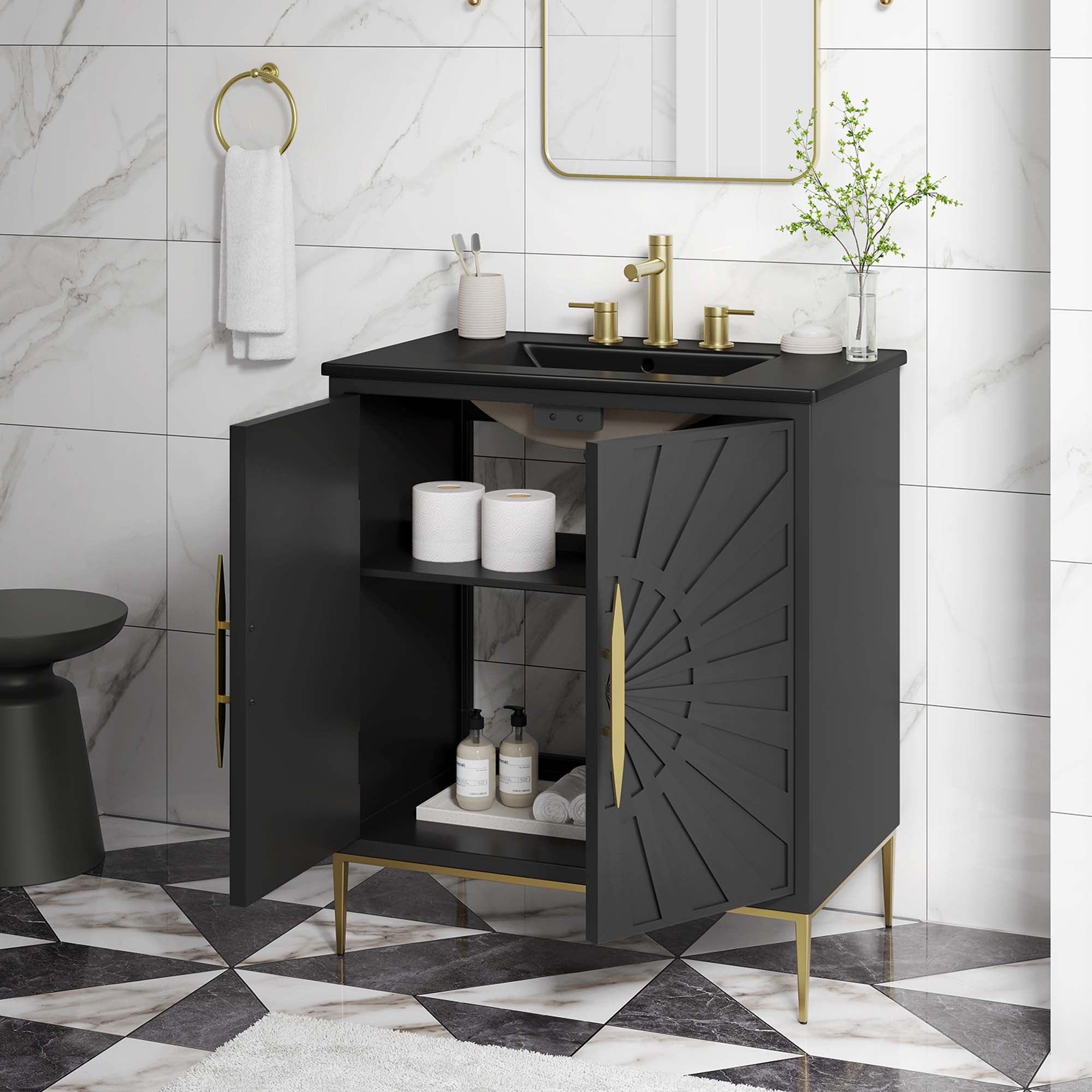 Awaken 30" Bathroom Vanity - Black Black
