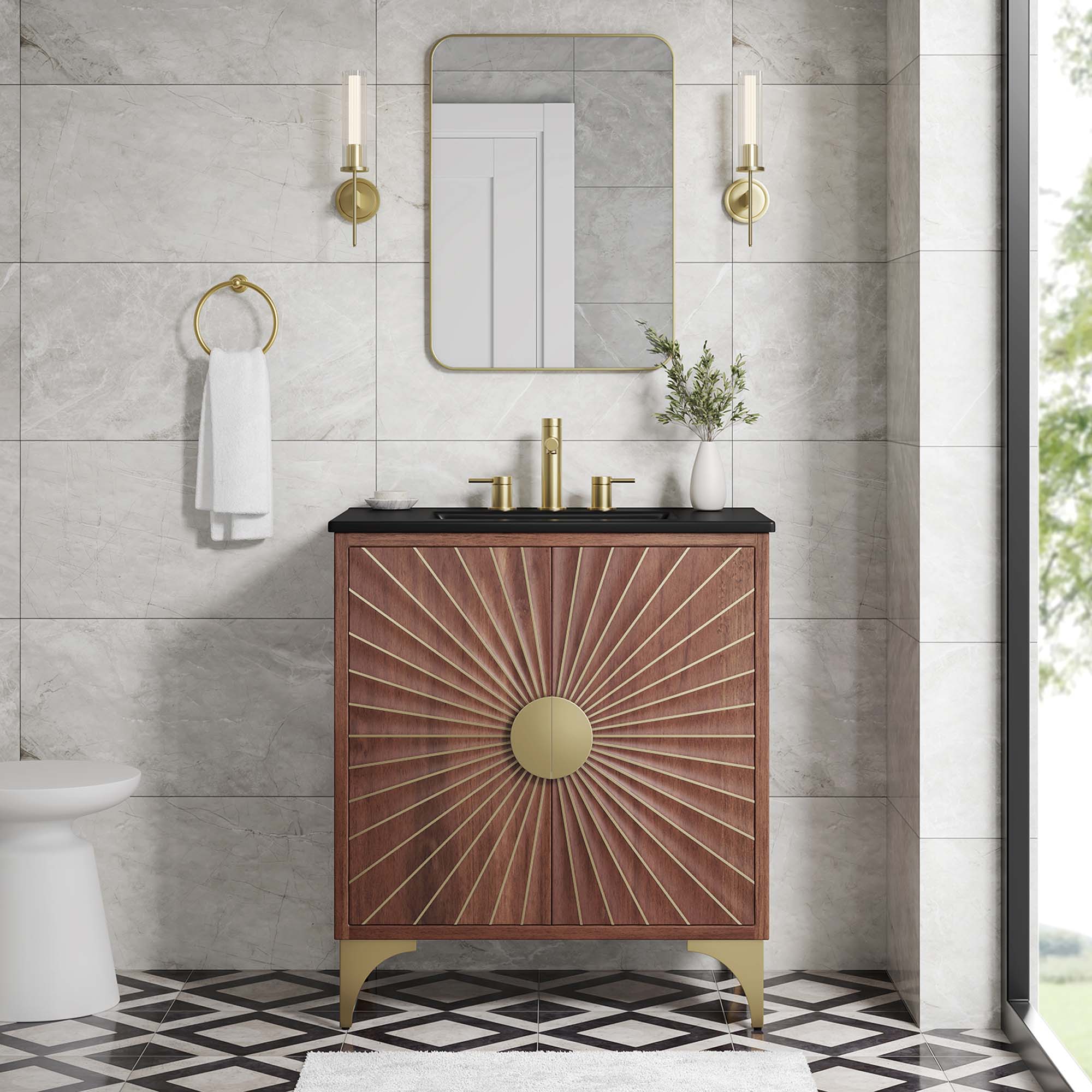 Daylight 30" Bathroom Vanity - Black Walnut