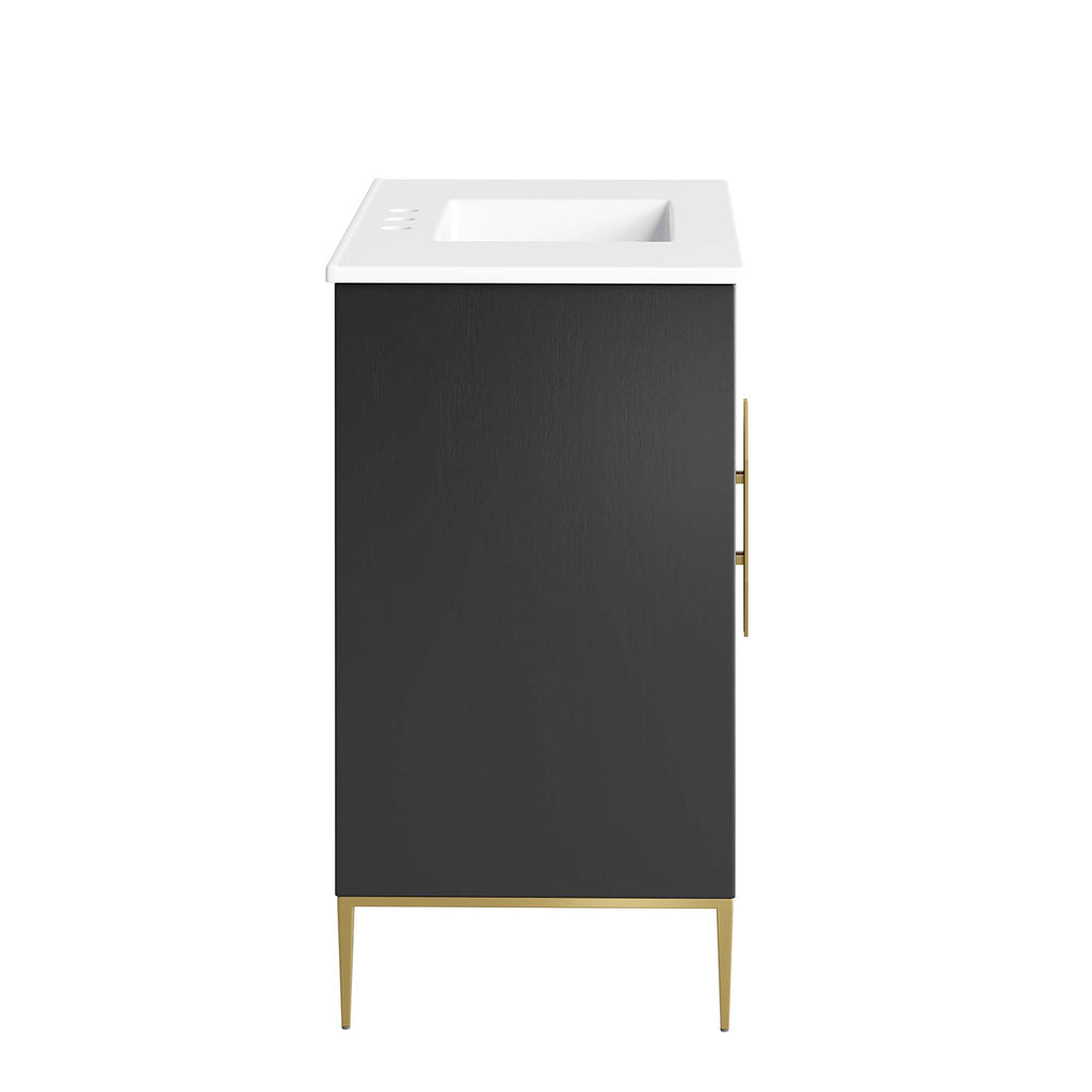 Awaken 36" Bathroom Vanity - White Black