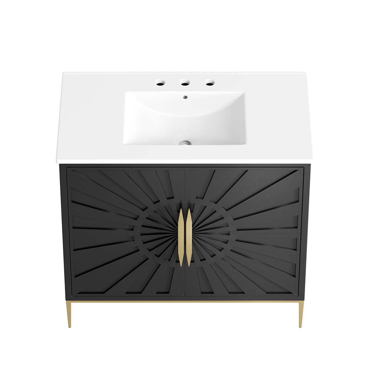 Awaken 36" Bathroom Vanity - White Black
