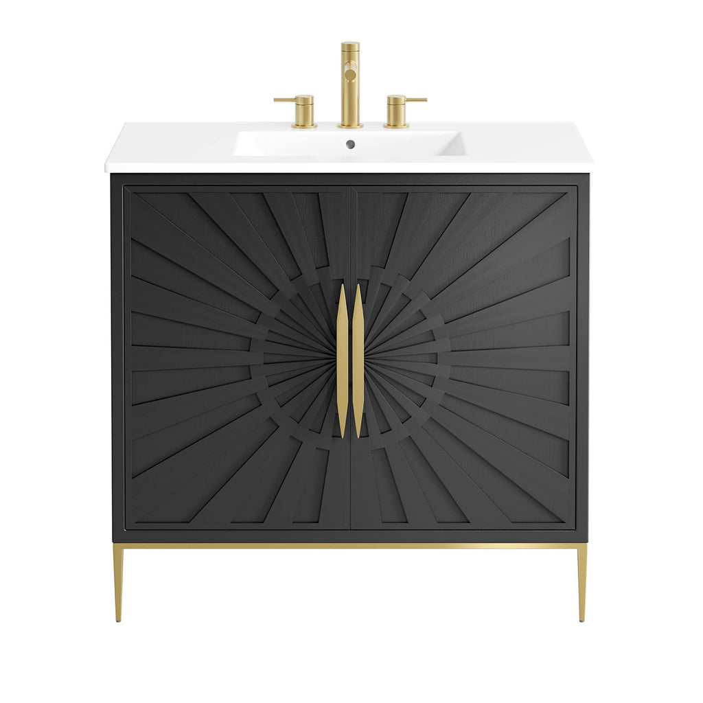 Awaken 36" Bathroom Vanity - White Black