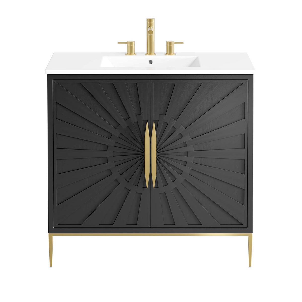 Awaken 36" Bathroom Vanity - White Black