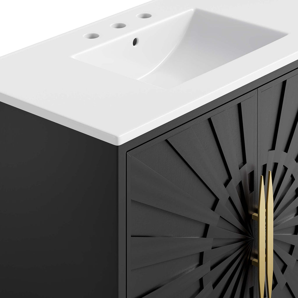 Awaken 36" Bathroom Vanity - White Black