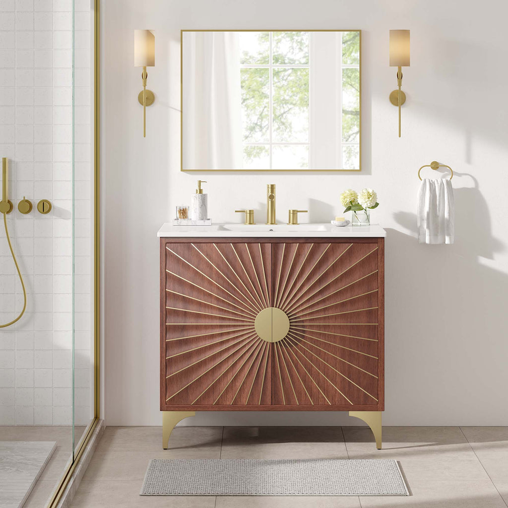 Daylight 36" Bathroom Vanity - White Walnut
