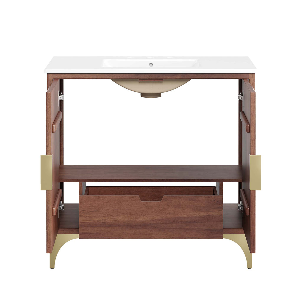 Daylight 36" Bathroom Vanity - White Walnut