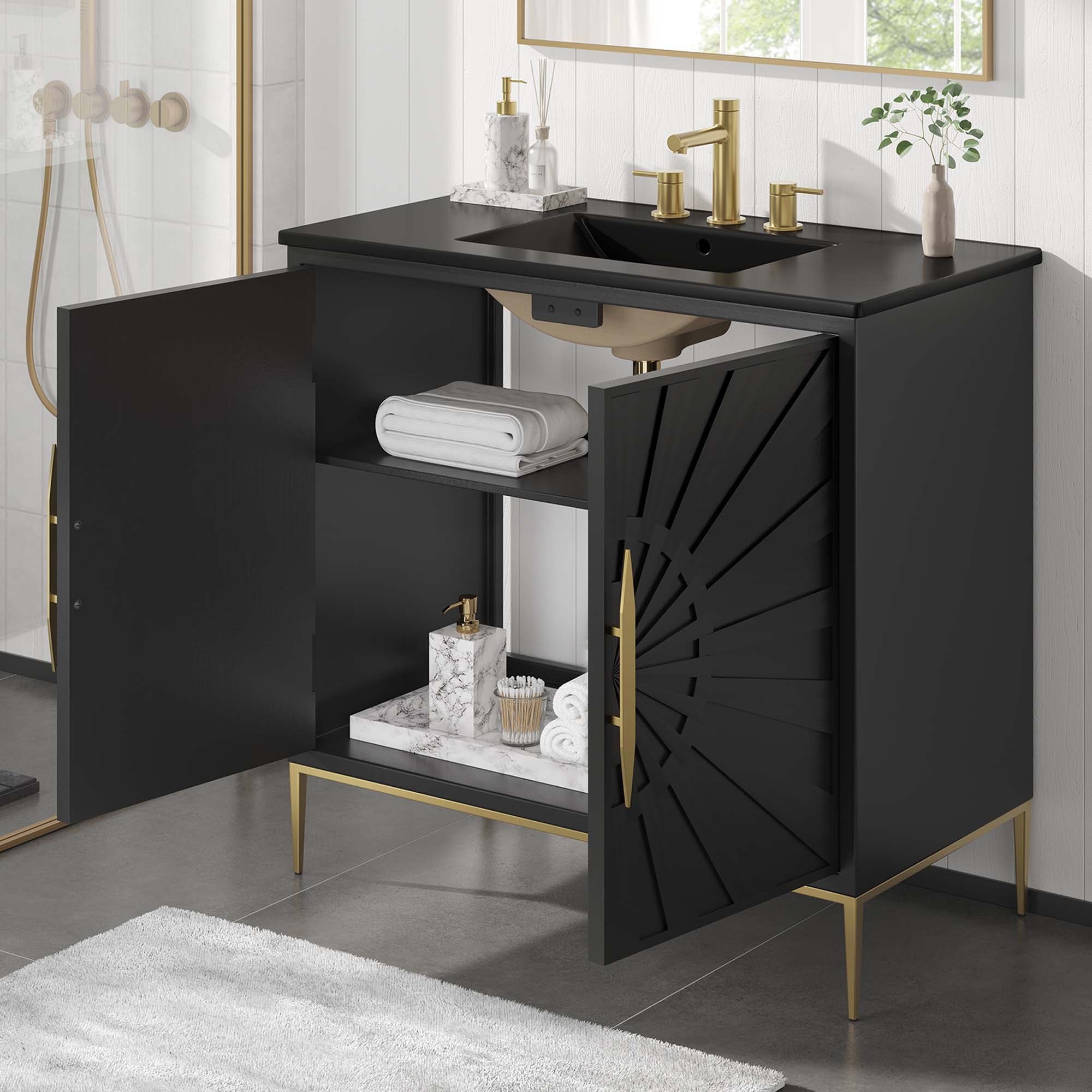 Awaken 36" Bathroom Vanity - Black Black