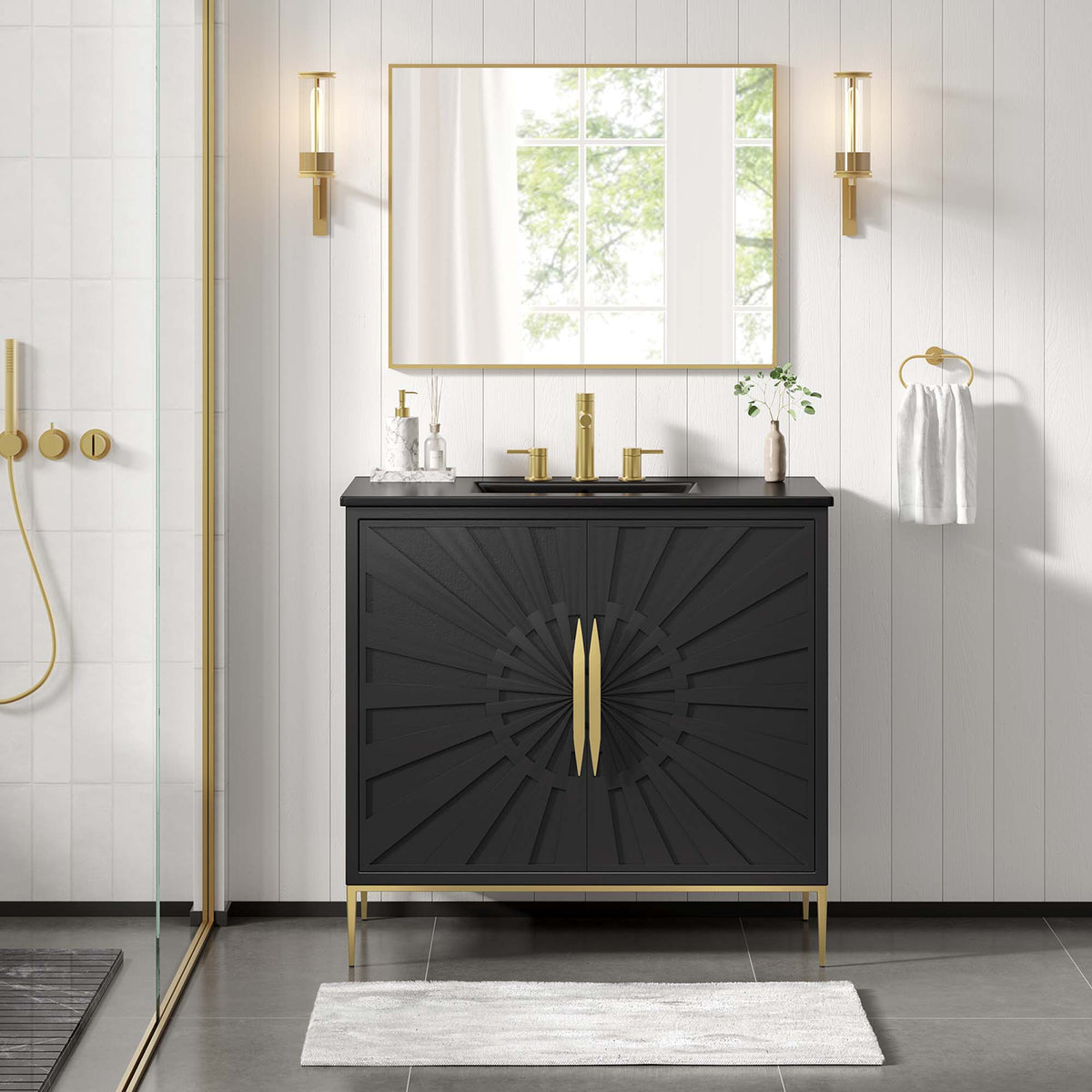 Awaken 36" Bathroom Vanity - Black Black