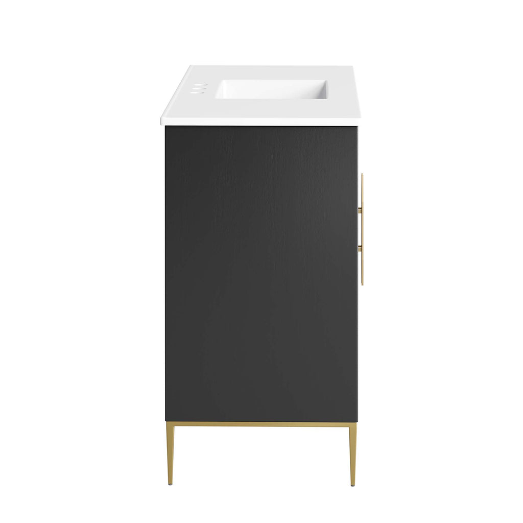 Awaken 48" Bathroom Vanity - White Black