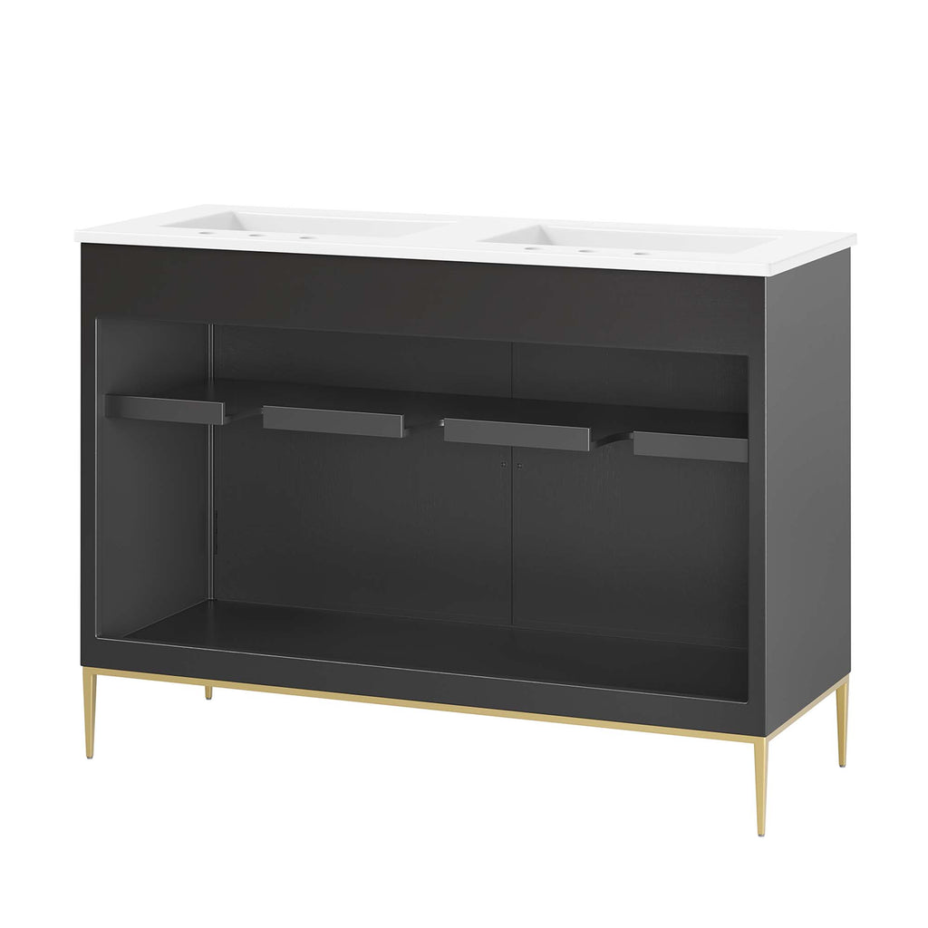 Awaken 48" Bathroom Vanity - White Black