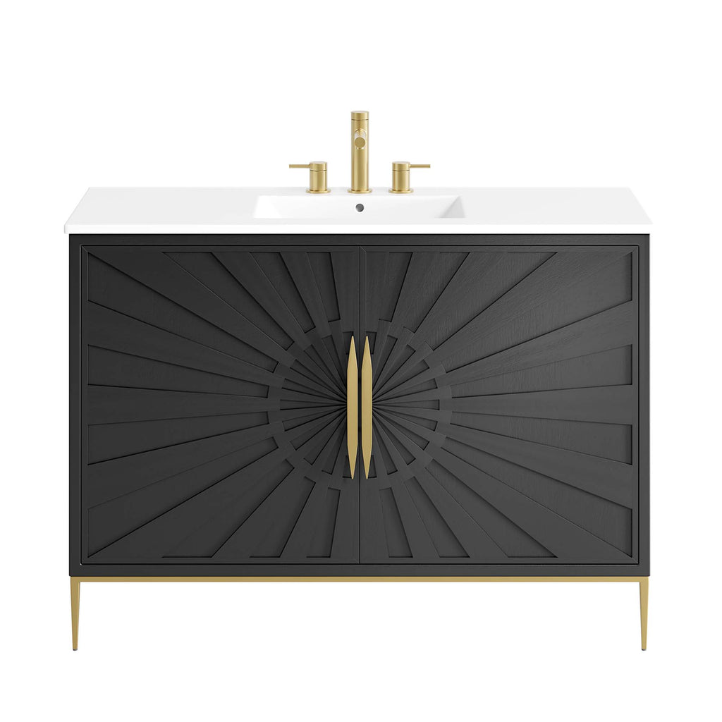Awaken 48" Bathroom Vanity - White Black