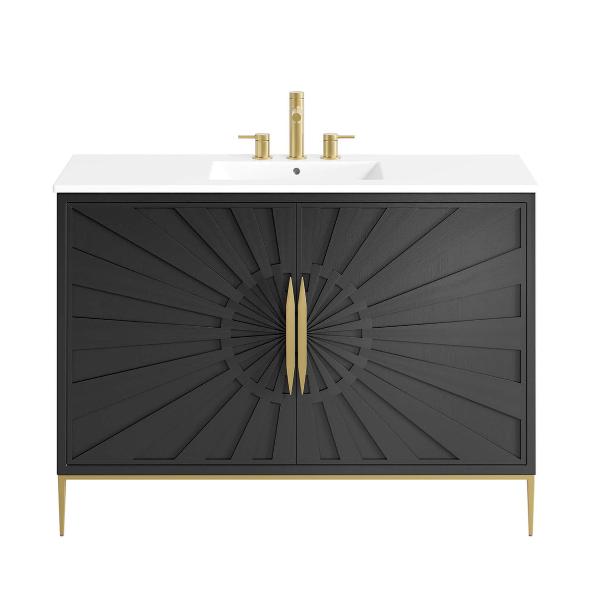 Awaken 48" Bathroom Vanity - White Black