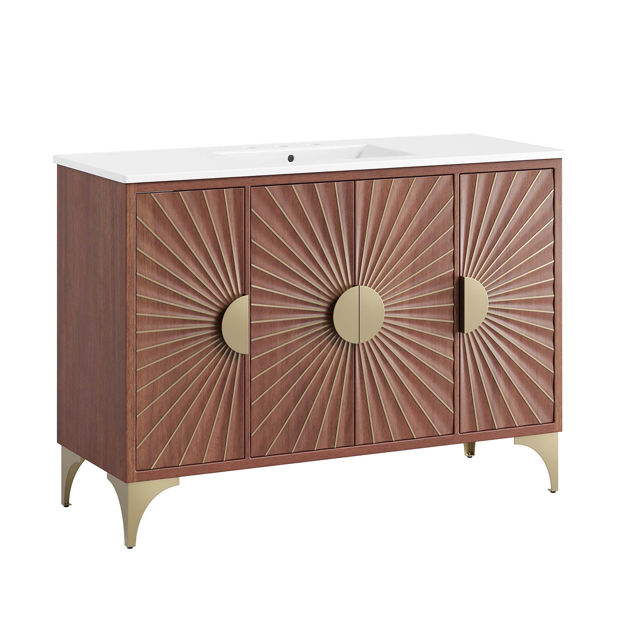 Daylight 48" Bathroom Vanity - White Walnut