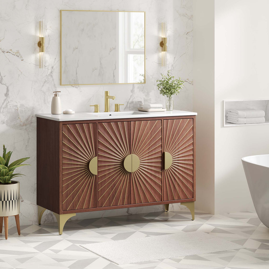 Daylight 48" Bathroom Vanity - White Walnut