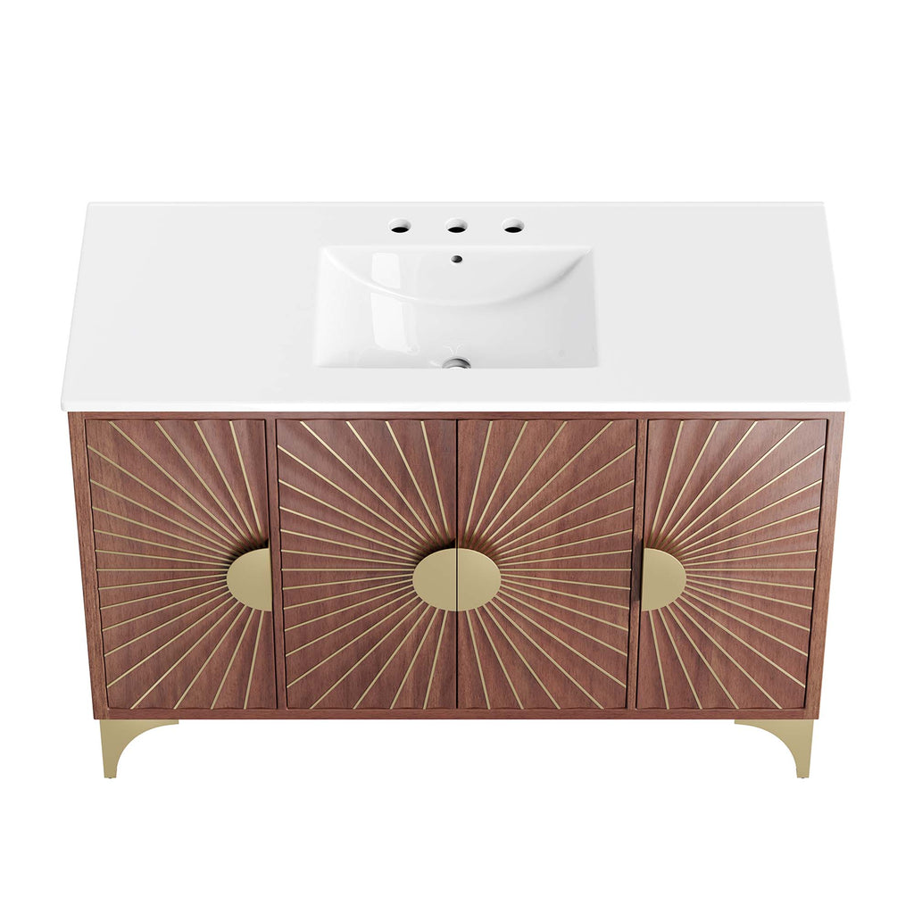 Daylight 48" Bathroom Vanity - White Walnut