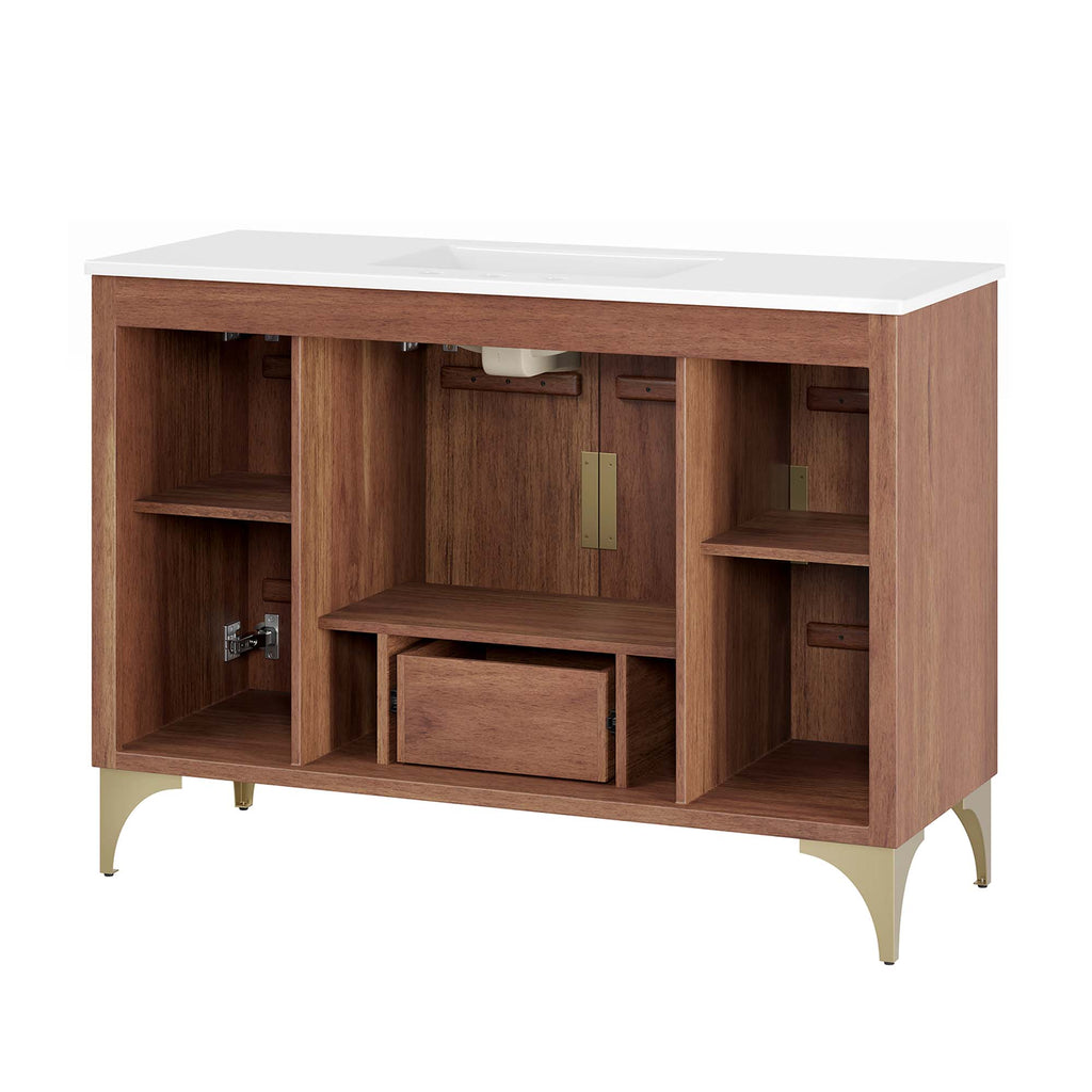 Daylight 48" Bathroom Vanity - White Walnut