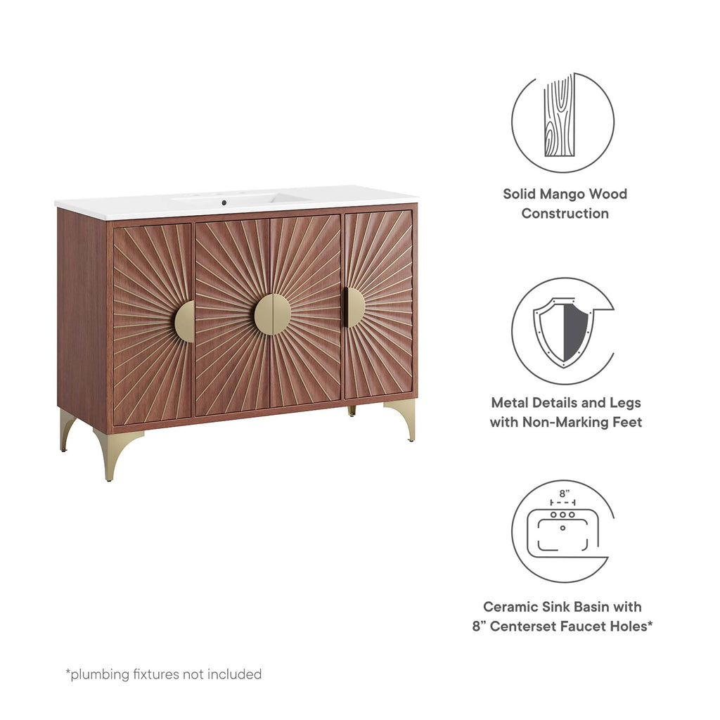 Daylight 48" Bathroom Vanity - White Walnut