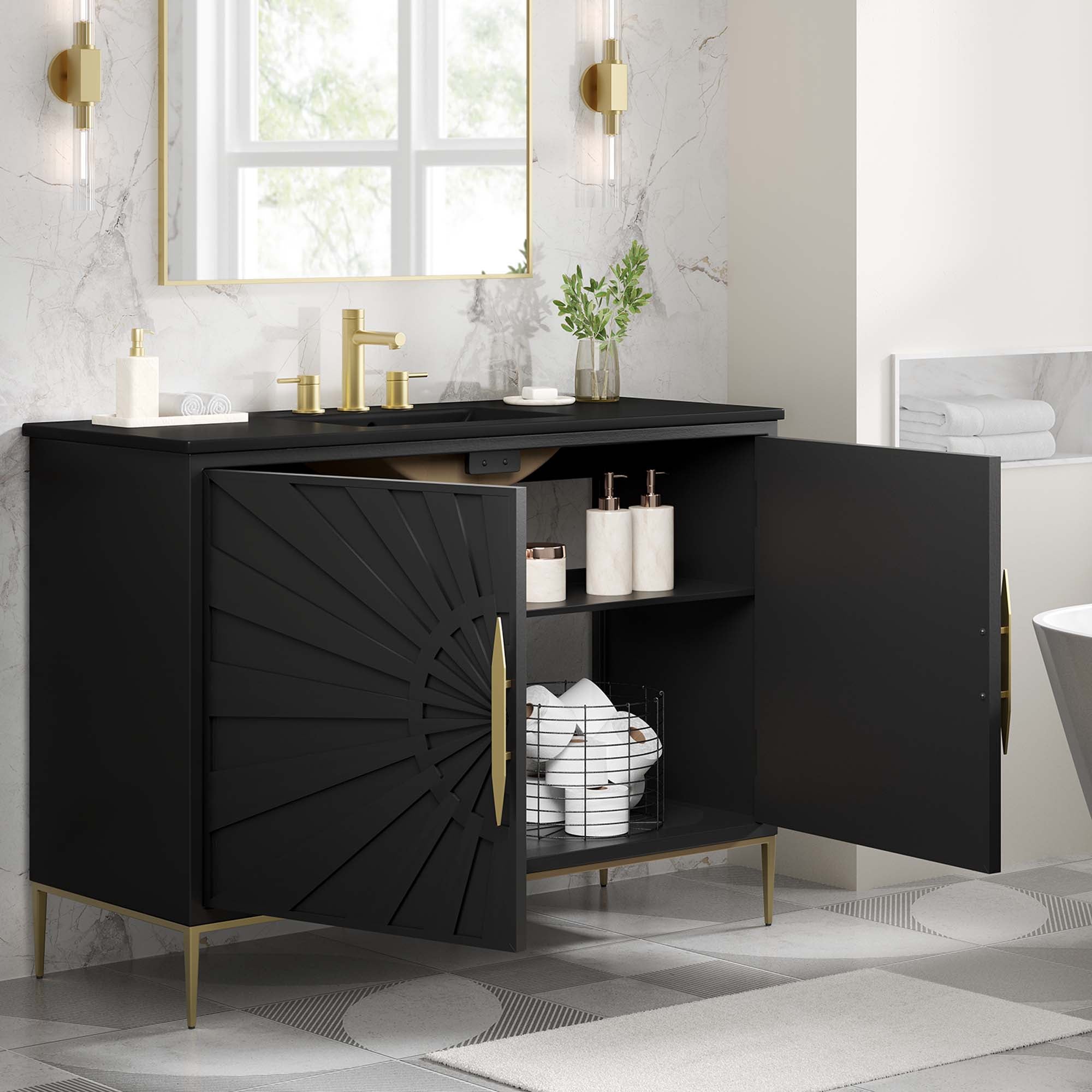 Awaken 48" Bathroom Vanity - Black Black