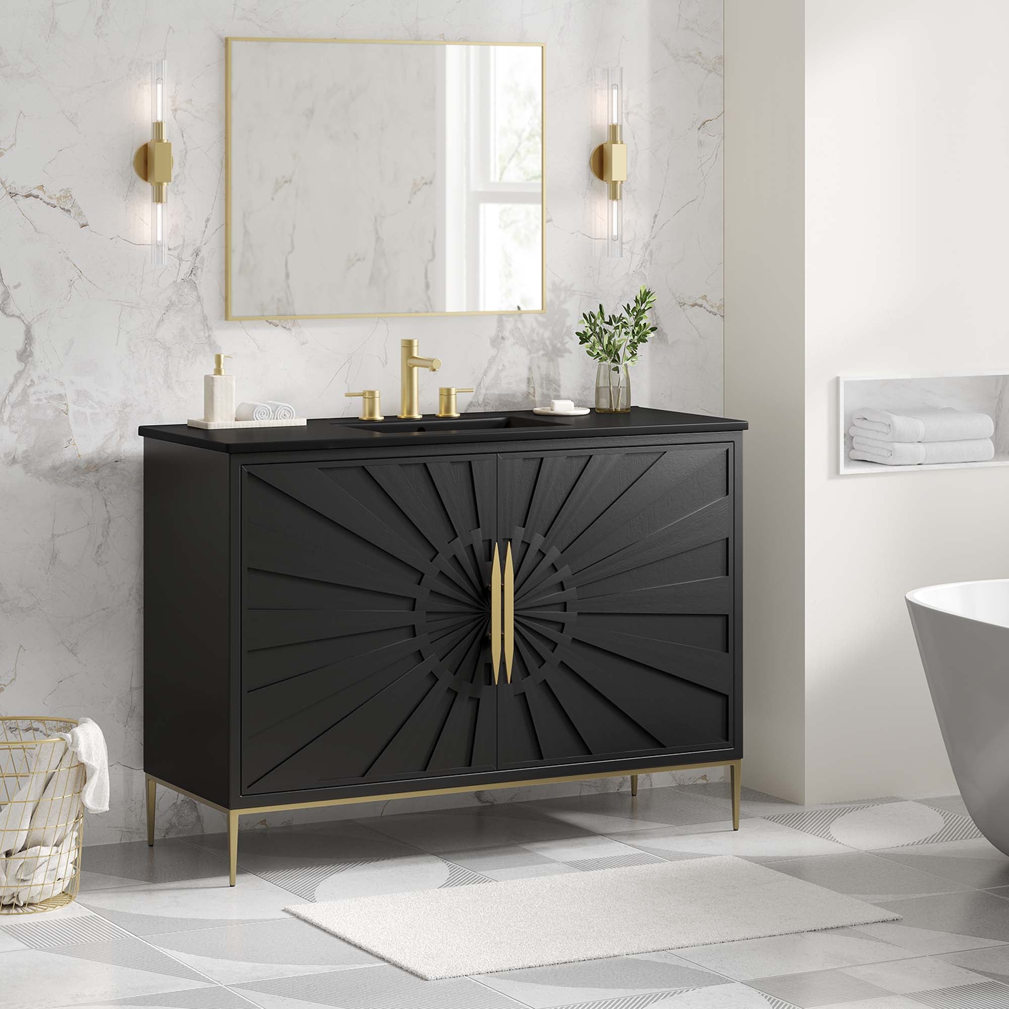 Awaken 48" Bathroom Vanity - Black Black