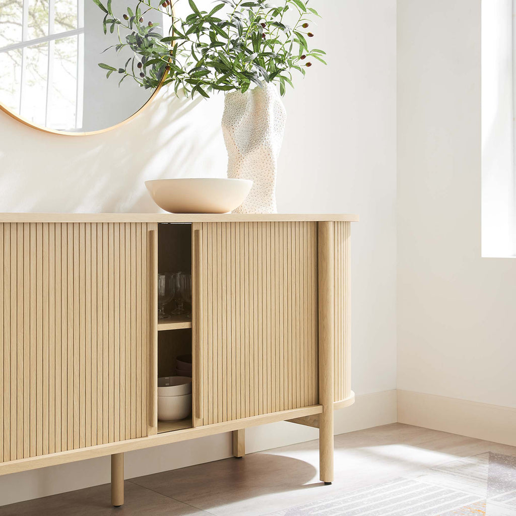 Cadence 63" Curved Sideboard - Oak