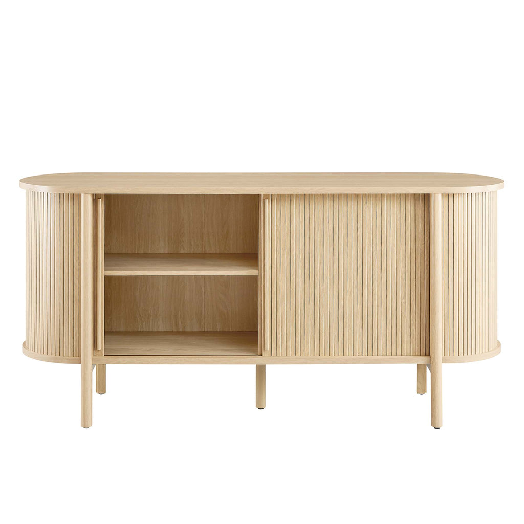Cadence 63" Curved Sideboard - Oak