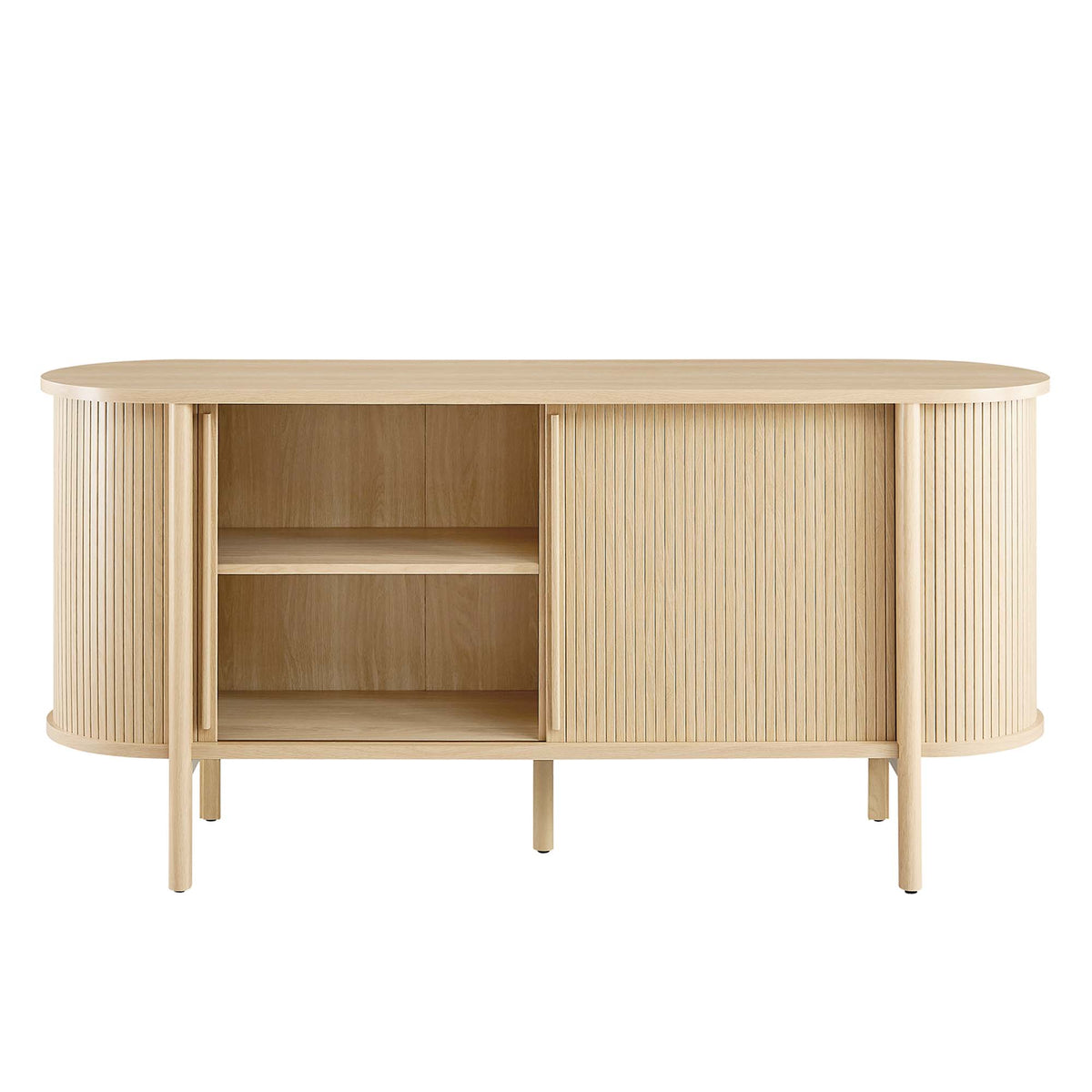 Cadence 63" Curved Sideboard - Oak