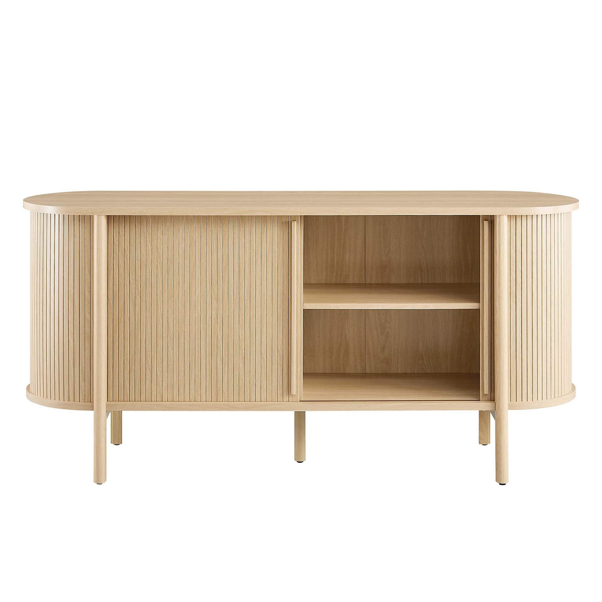 Cadence 63" Curved Sideboard - Oak