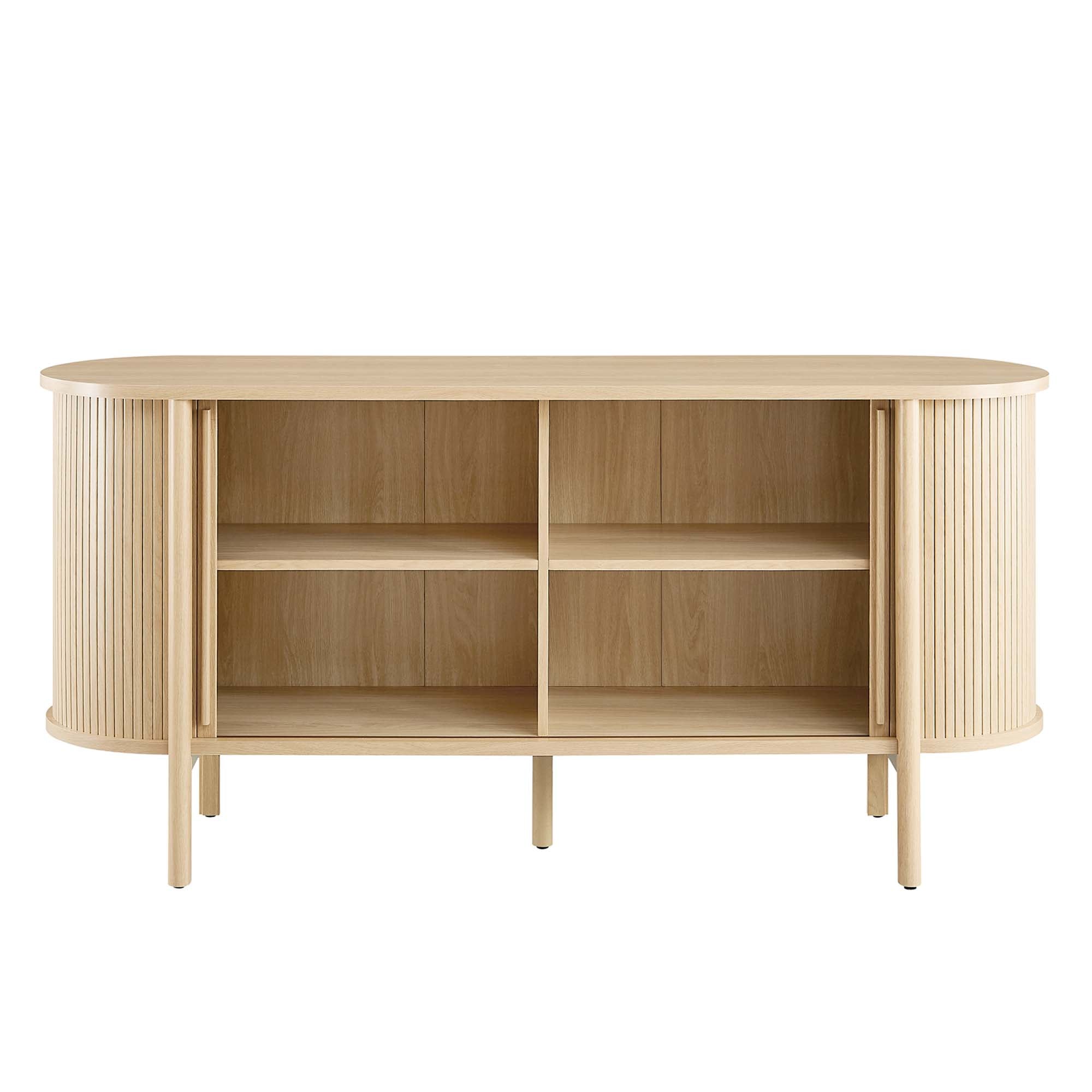 Cadence 63" Curved Sideboard - Oak