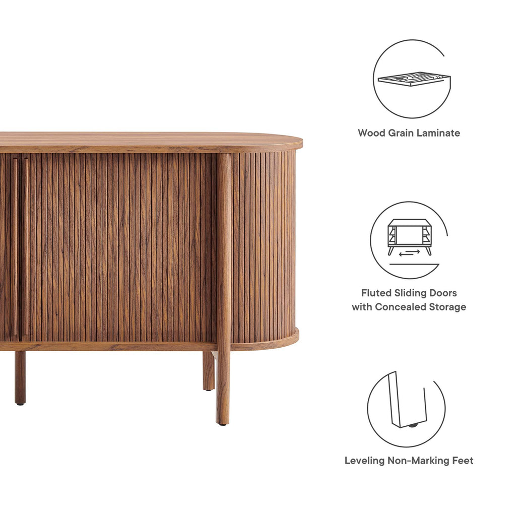 Cadence 63" Curved Sideboard - Walnut