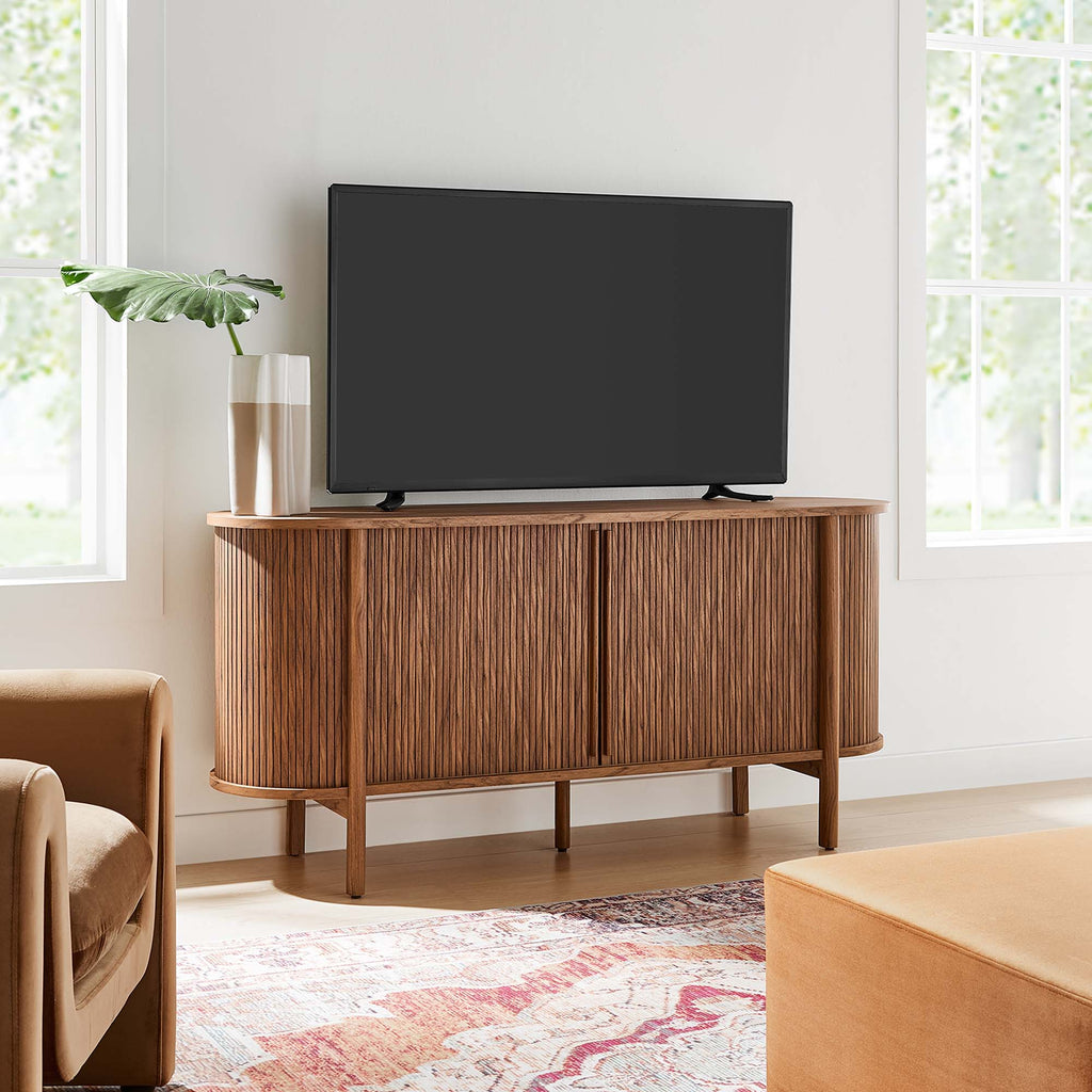 Cadence 63" Curved Sideboard - Walnut