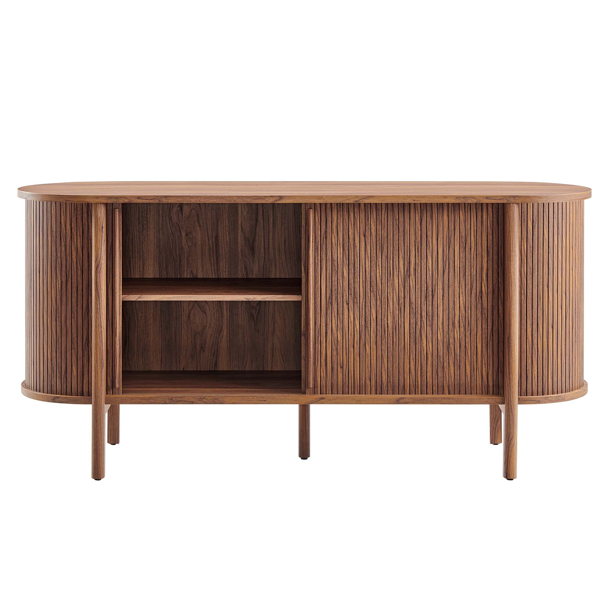Cadence 63" Curved Sideboard - Walnut