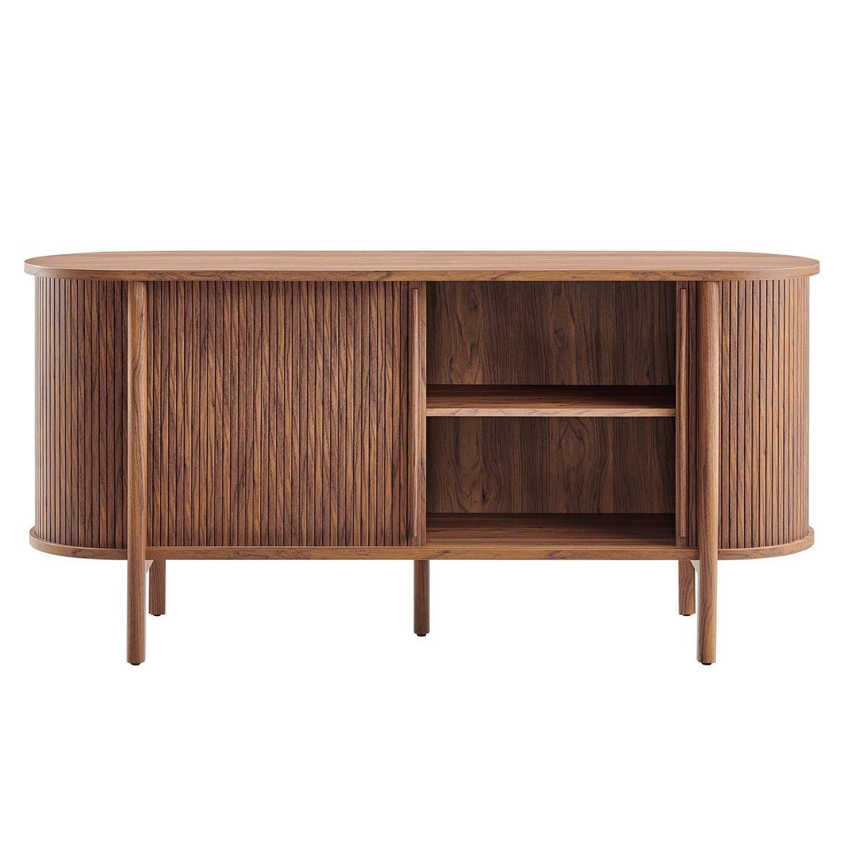 Cadence 63" Curved Sideboard - Walnut